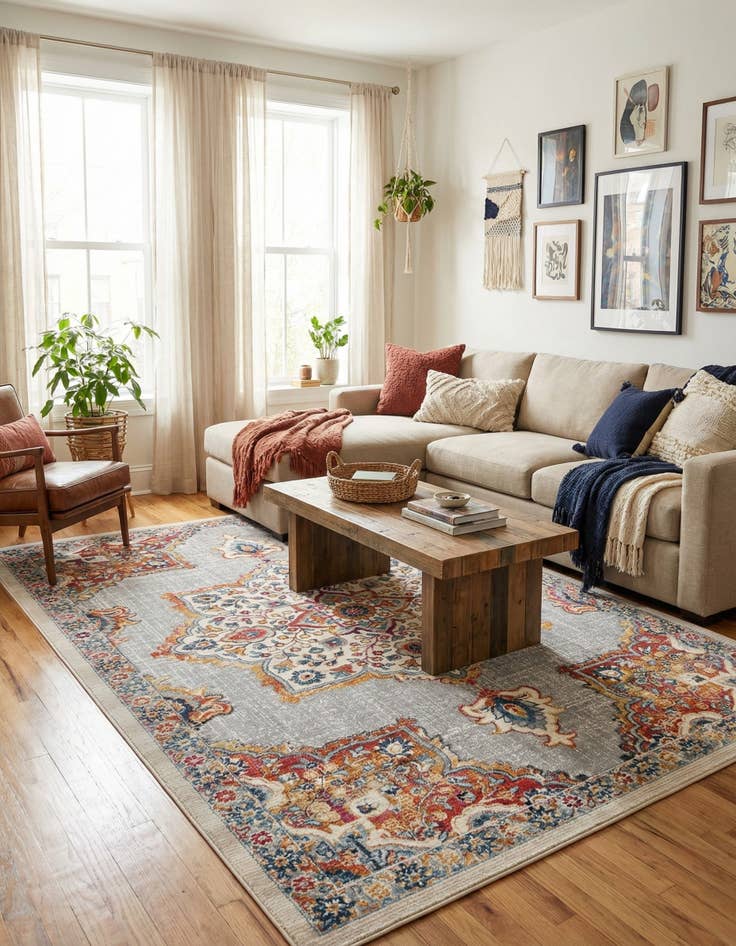 Detail image of 6' 1 x 9' 2 Budapest Rug