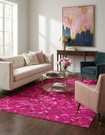 5' x 7' 8 Cowhide Rug
