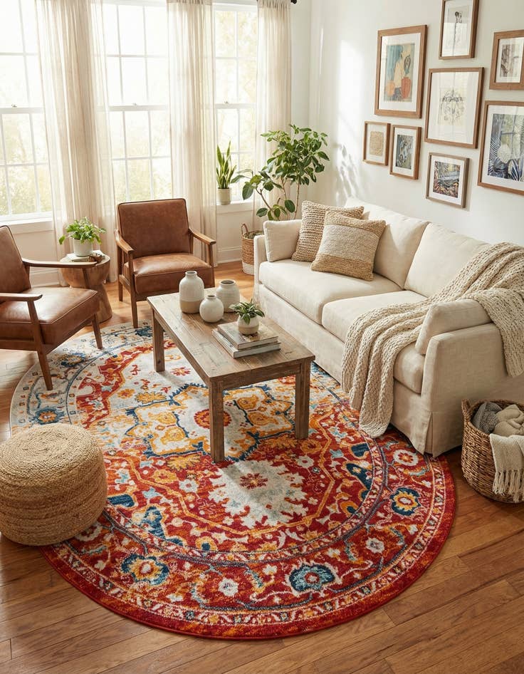 Detail image of  7' 10 x 10' Madeline Vintage Oval Rug