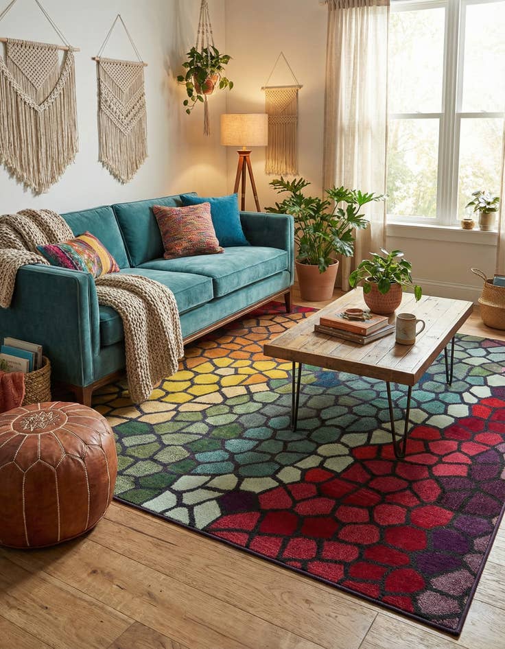 Detail image of 7' x 10'  Washable Casablanca Rug