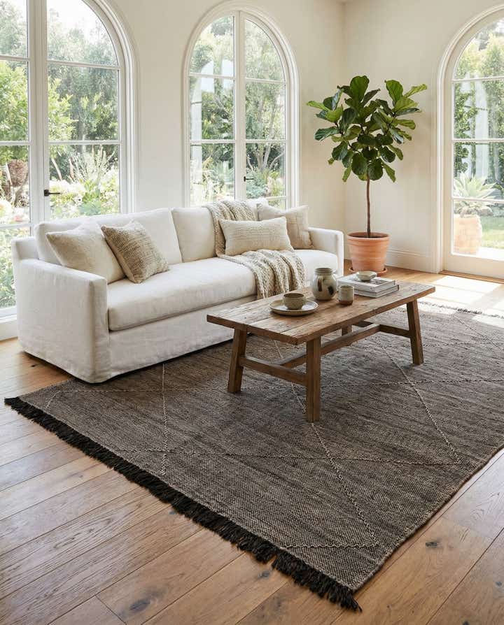 6' 7 x 9' 7 Hand Knotted Moroccan Wool Rug