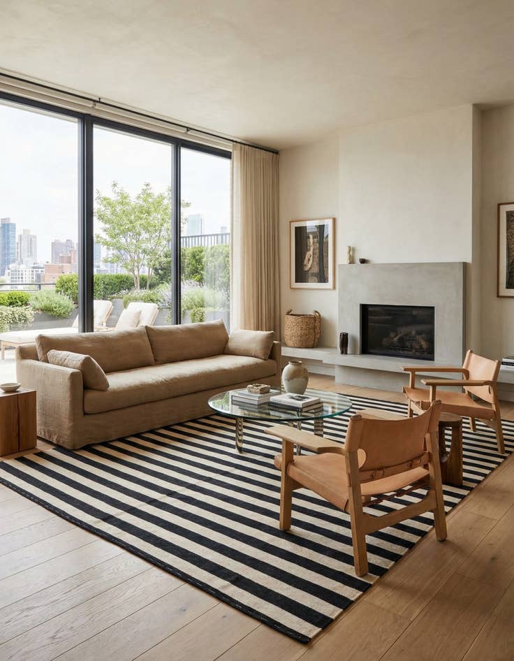 Detail image of  8' 3 x 11' 1  Hand Woven Kilim Modern Wool Rug