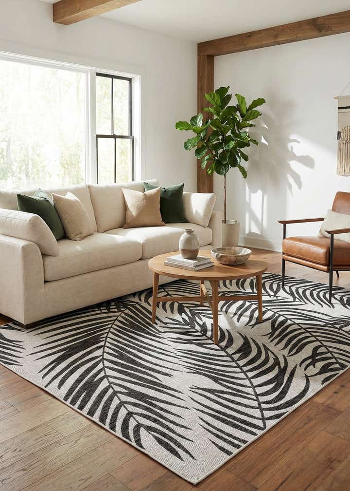 7' x 10' Easy-Clean Botanical Indoor / Outdoor Rug