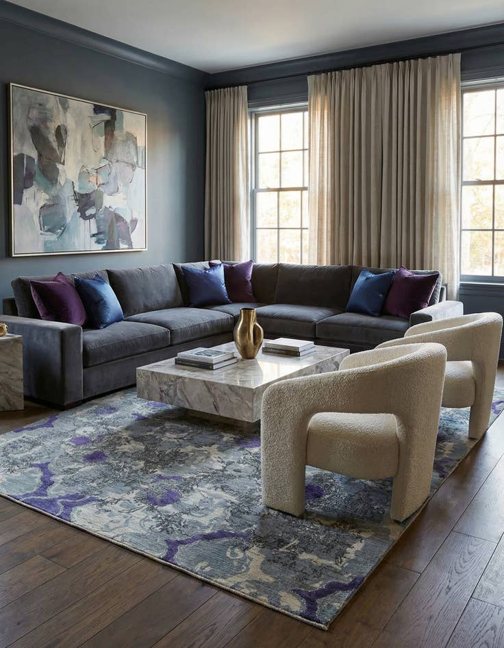 Detail image of 6' 6 x 9' 8  Hand Knotted Anar Rug