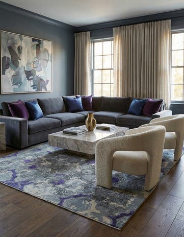 6' 6 x 9' 8 Hand Knotted Anar Rug