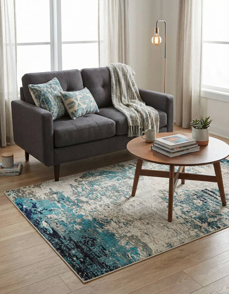 Detail image of 4' x 6'  Washable Vivid Rug