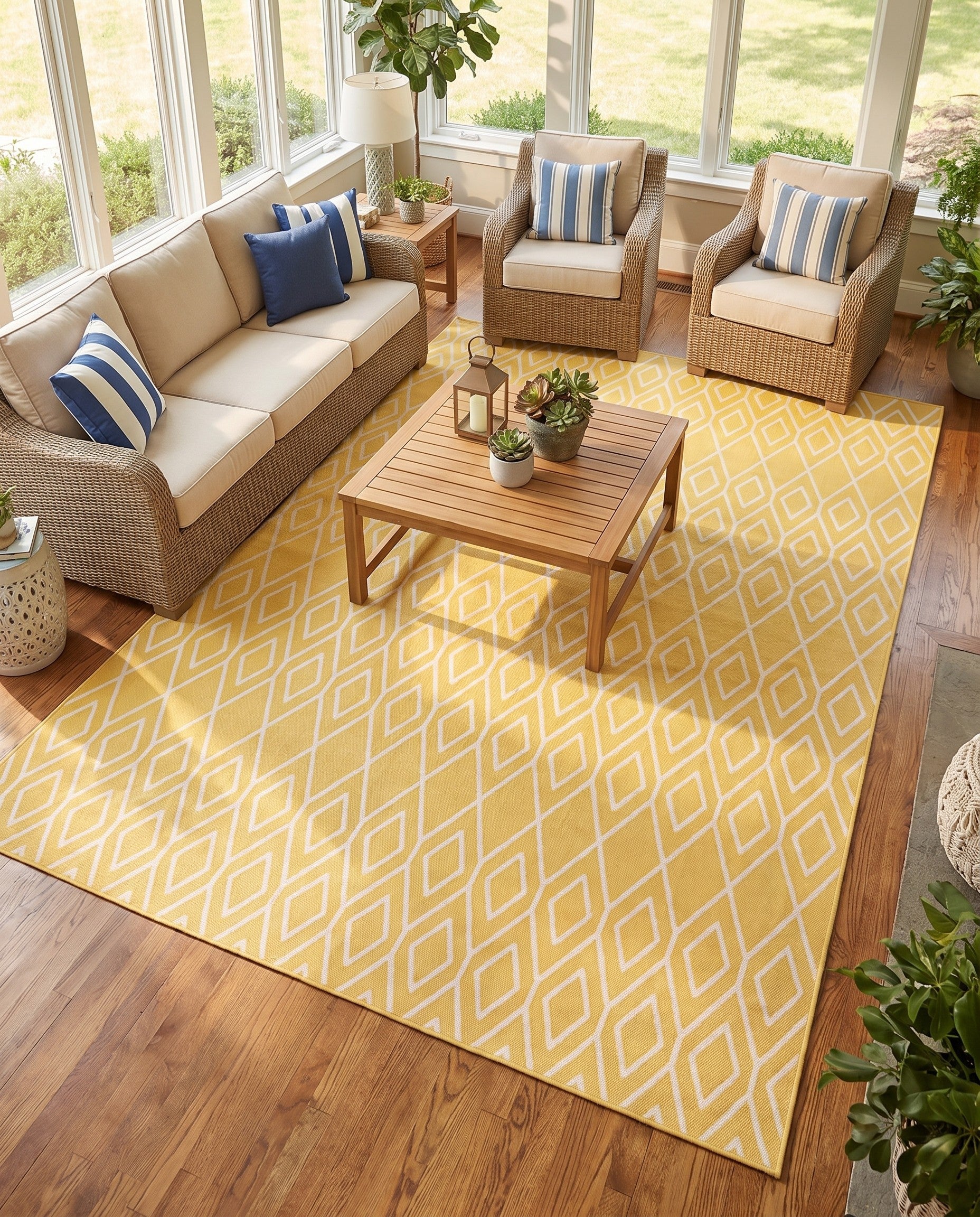 9' x 12' Easy-Clean Jill Zarin Turks and Caicos Indoor / Outdoor Rug