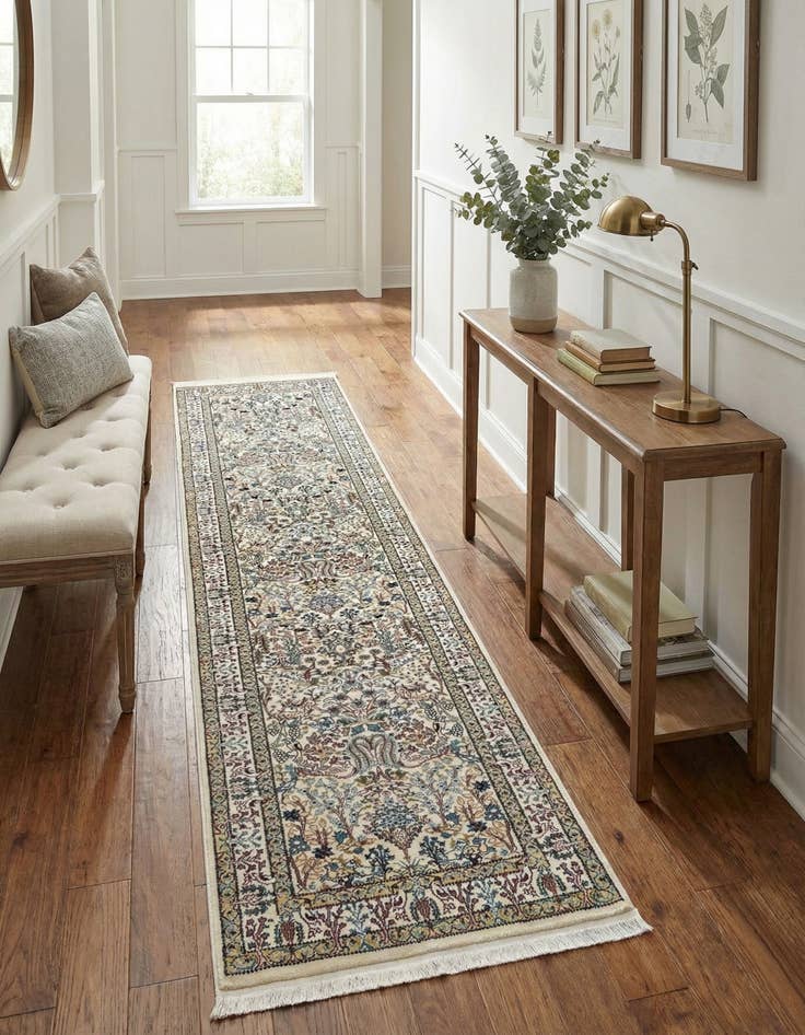 Detail image of 3' x 13' Nain Design Runner Rug