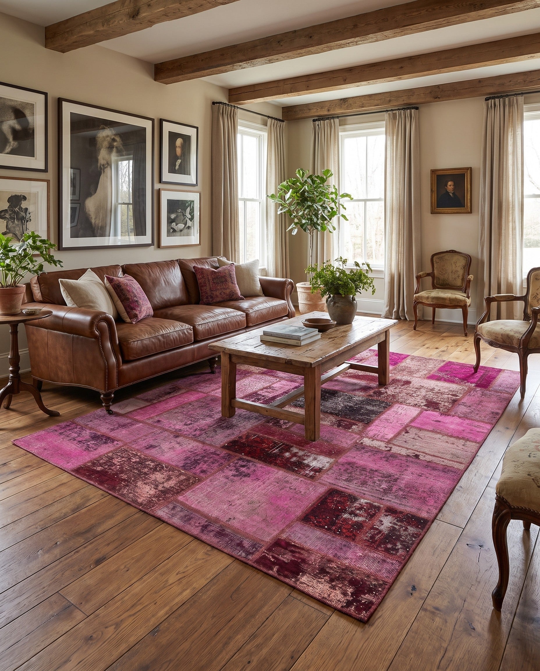 5' 10 x 8' Hand Knotted Ultra Vintage Persian Wool Rug
