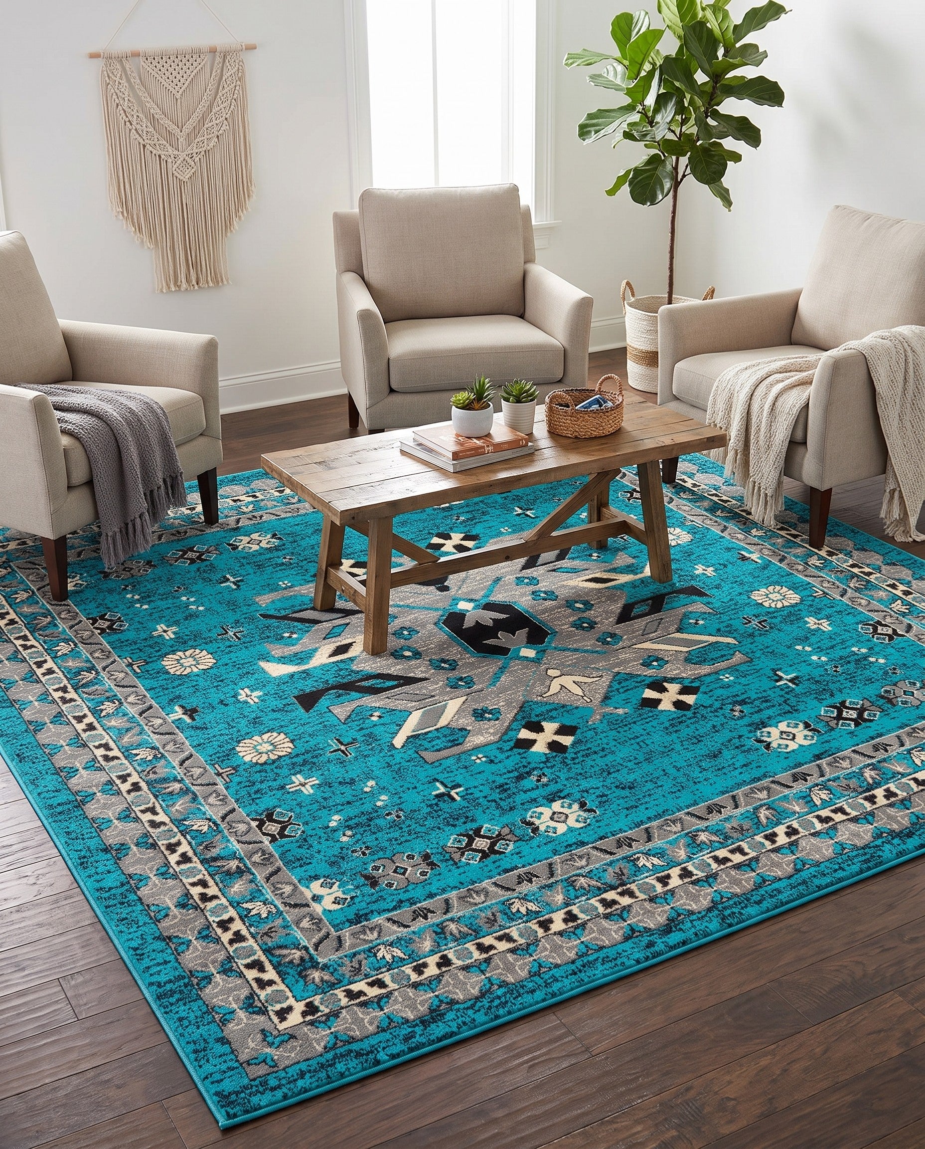 7' 10 x 7' 10 Heris Square Rug