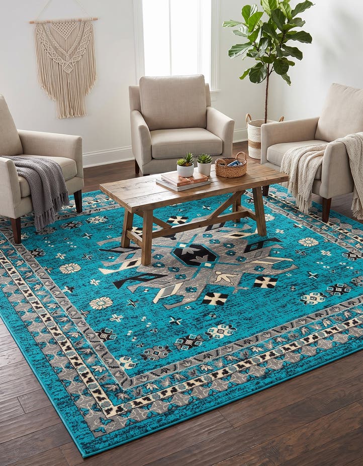7' 10 x 7' 10 Heris Square Rug