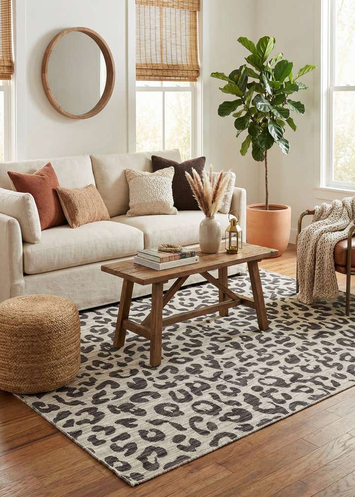 6' x 9' Easy-Clean Safari Indoor / Outdoor Rug