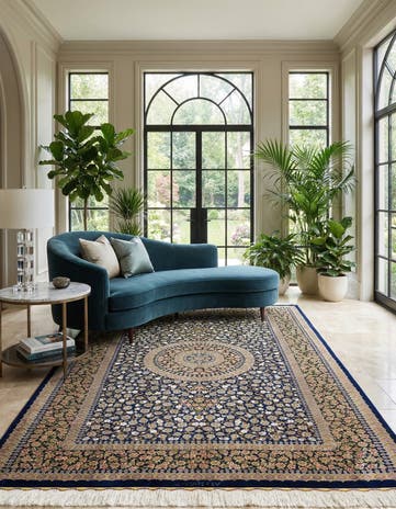 4' 4 x 6' 4 Ghom Silk Rug