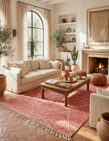 6' 6 x 10' 3 Hand Knotted Moroccan Wool Rug