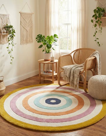 Hand Tufted Wool Round Rug