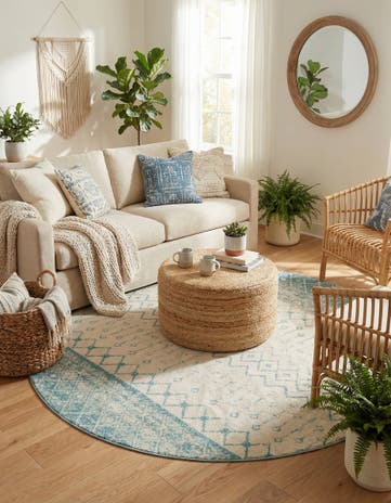10' x 10' Moroccan Trellis Round Rug