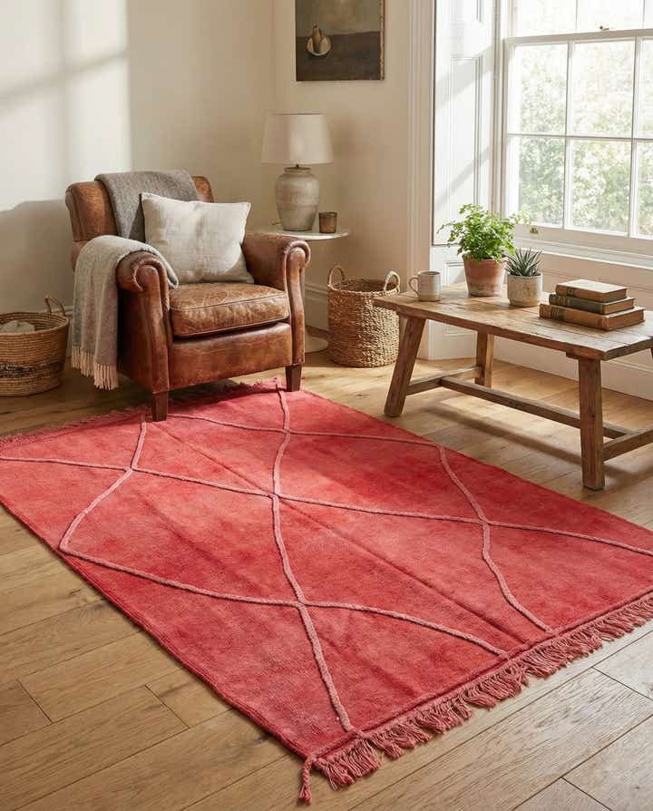 4' 1 x 6' 1 Hand Knotted Moroccan Wool Rug