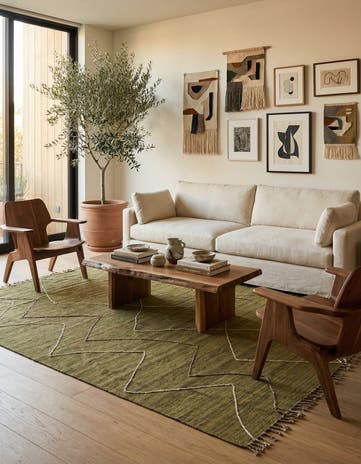 8' 4 x 10' 1 Hand Woven Kilim Modern Wool Rug