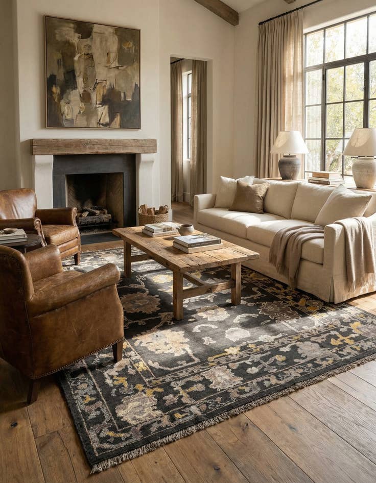 Detail image of 8' x 10' 3  Hand Knotted Oushak Wool Rug