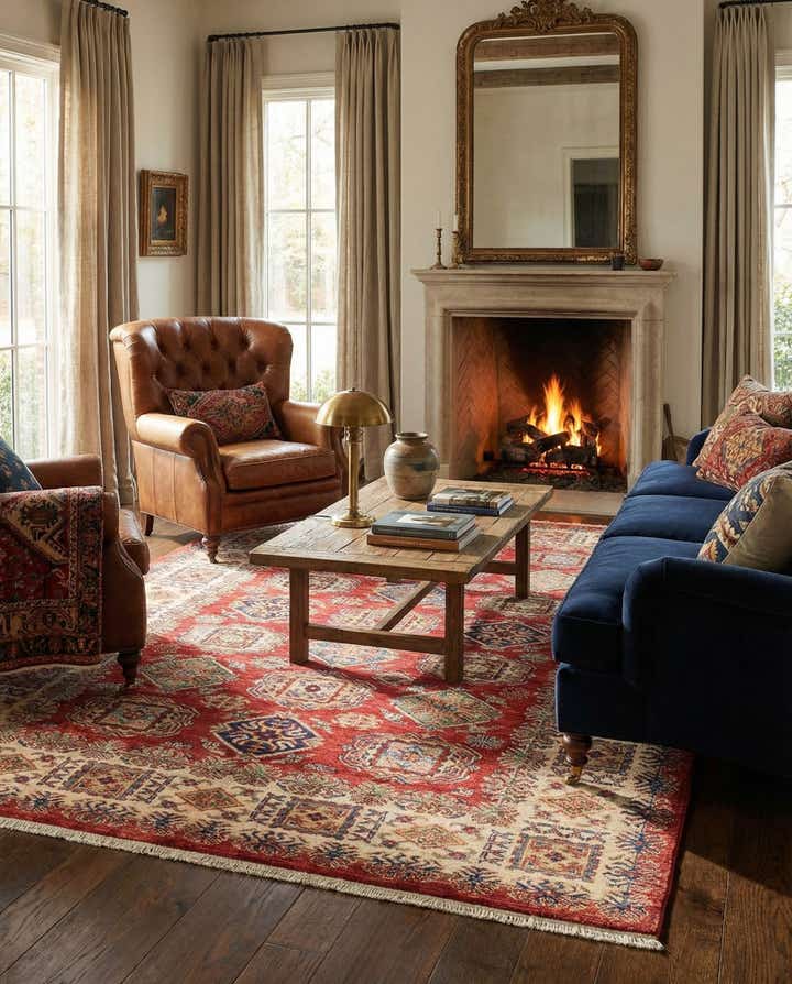 5' x 6' 8 Hand Knotted Kazak Oriental Rug