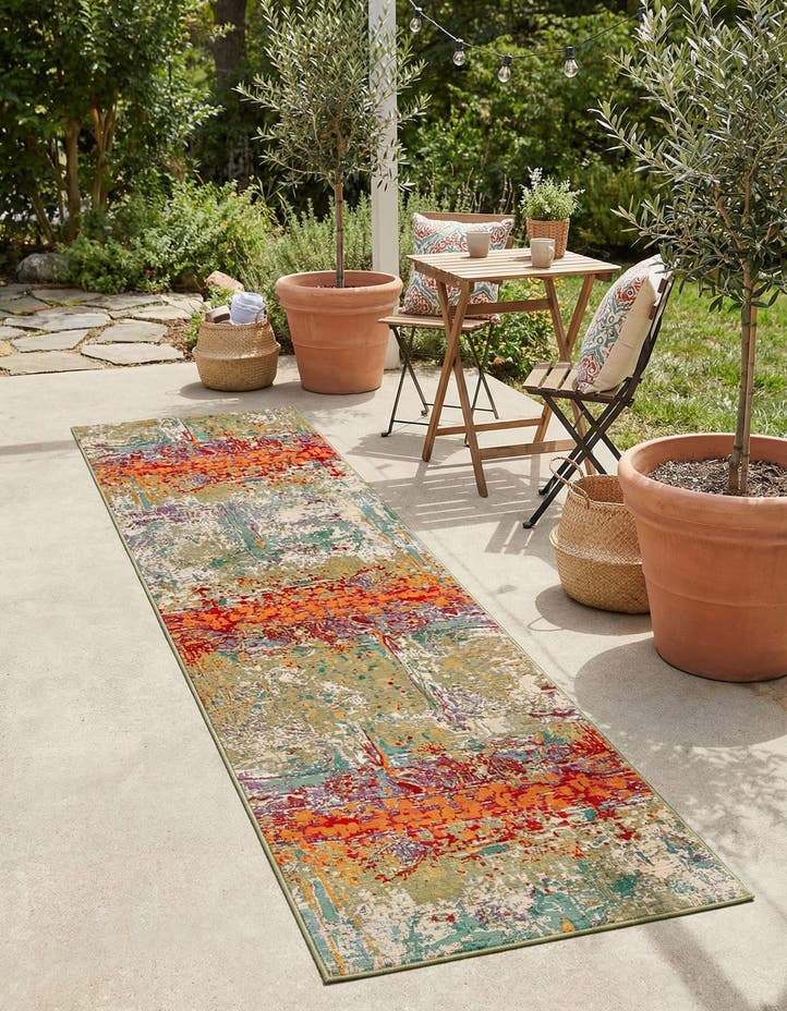 2' 7 x 11' Easy-Clean Modern Indoor / Outdoor...