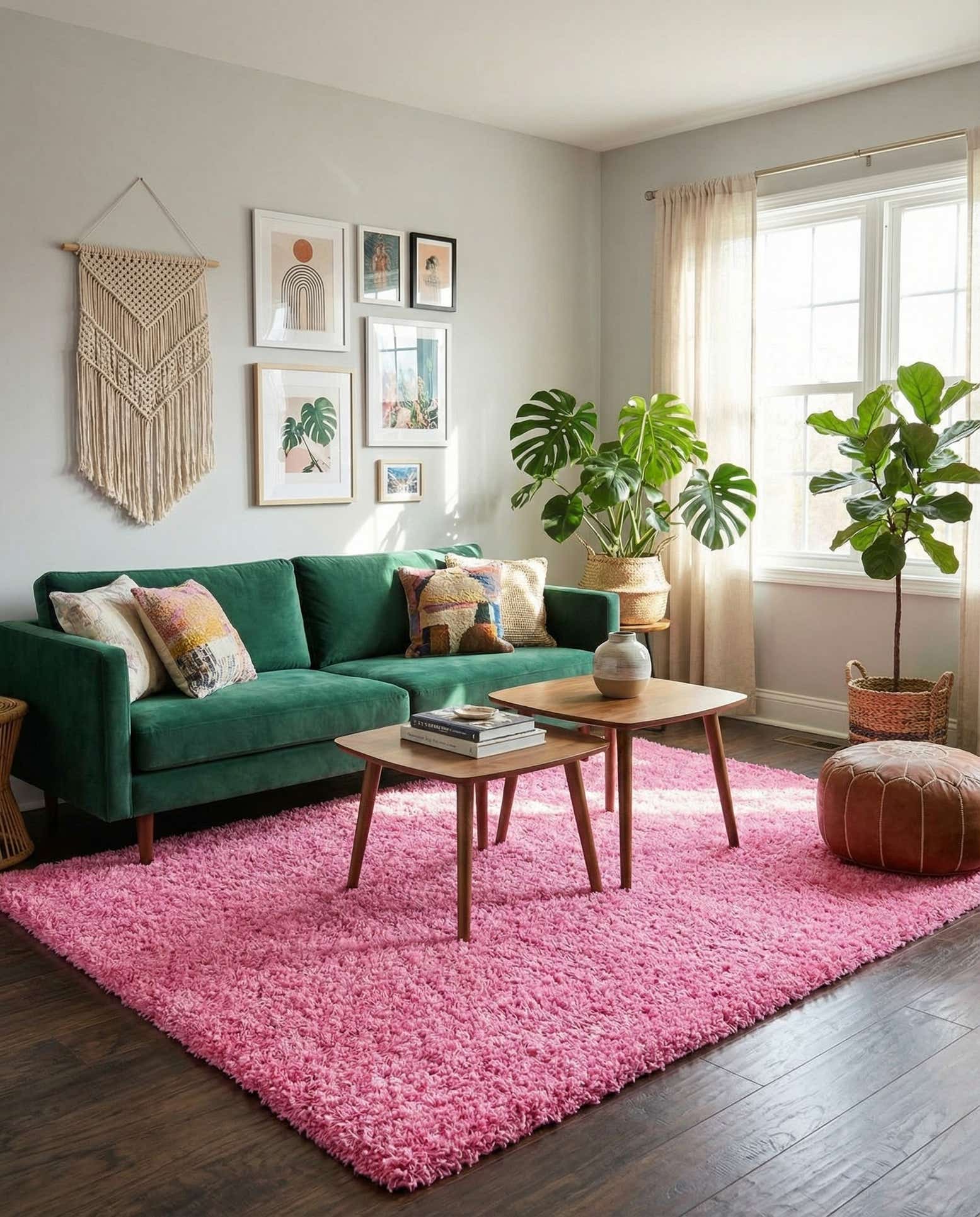 7' 10 x 10' Solid Shag Rug