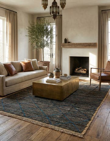 6' 6 x 9' 8 Hand Knotted Moroccan Wool Rug