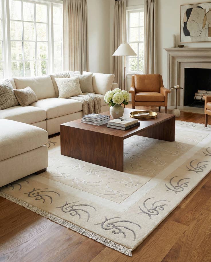 Detail image of 5' 7 x 7' 11 Hand Knotted Darya Wool Rug