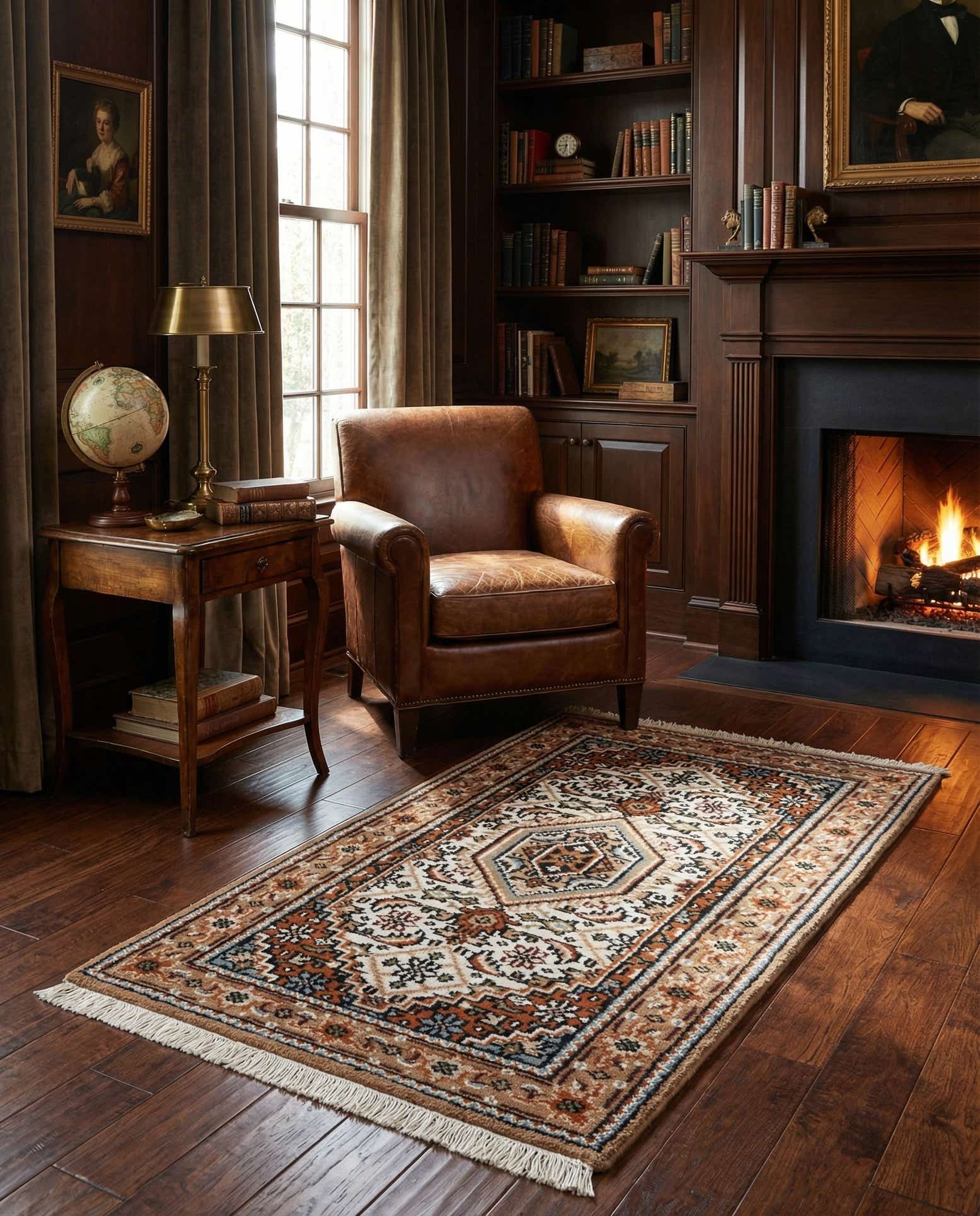 2' 5 x 4' 7 Hand Knotted Bidjar Oriental Wool Rug