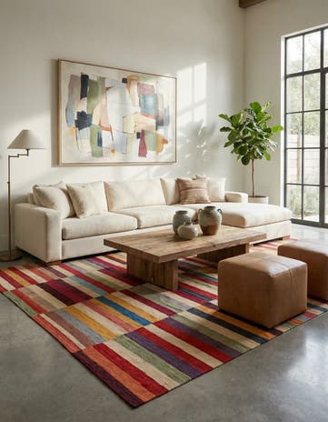 8' 2 x 11' 1 Hand Woven Kilim Modern Wool Rug