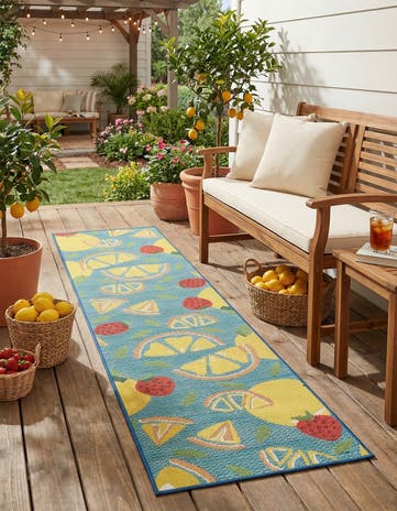 2' 7 x 10' Easy-Clean Baja Indoor / Outdoor Runner Rug