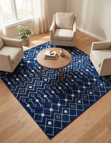 6' x 6' Moroccan Trellis Square Rug