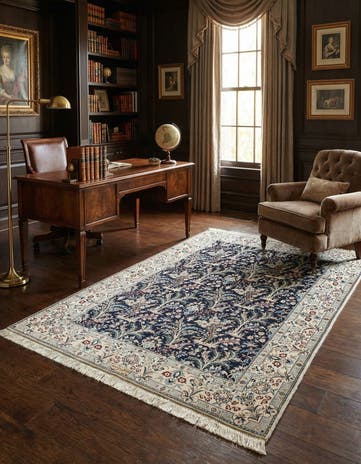 4' 4 x 6' 6 Hand Knotted Nain Rug