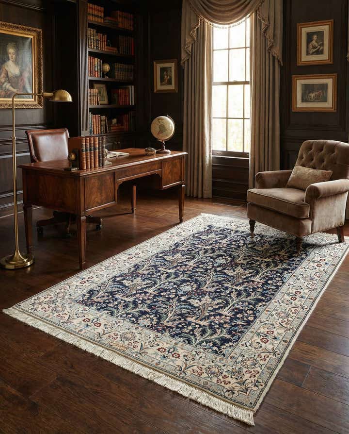 4' 4 x 6' 6 Hand Knotted Nain Rug