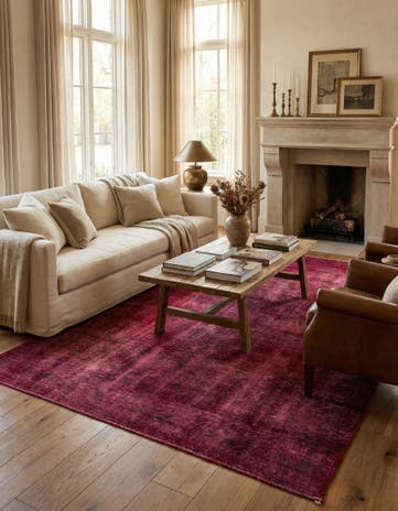 6' 4 x 9' 2 Hand Knotted Ultra Vintage Persian Wool Rug