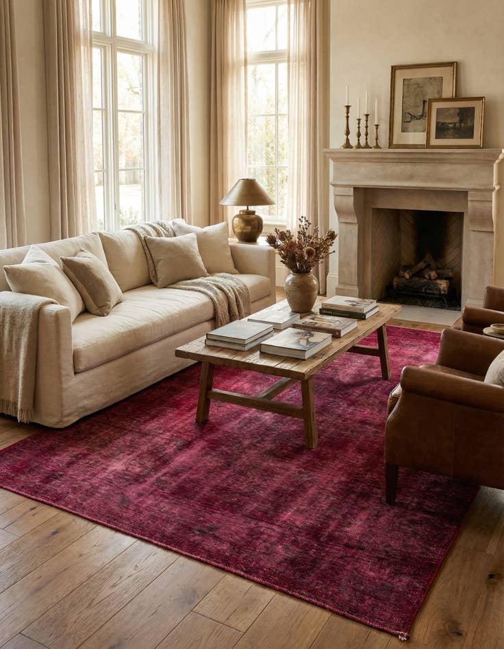 Detail image of 6' 4 x 9' 2  Hand Knotted Ultra Vintage Persian Wool Rug