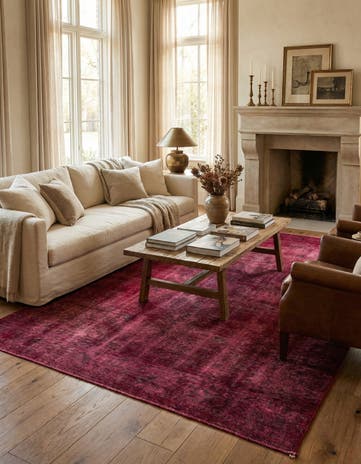 6' 4 x 9' 2 Hand Knotted Ultra Vintage Persian Wool Rug