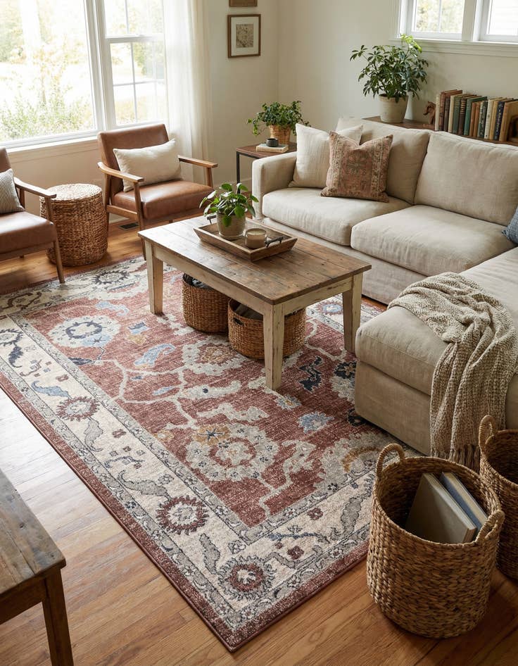 Detail image of 5' 3 x 8' Eco Traditional Rug