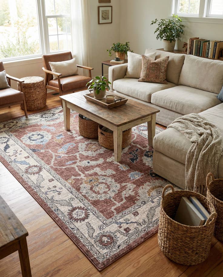 Detail image of 5' 3 x 8' Eco Traditional Rug