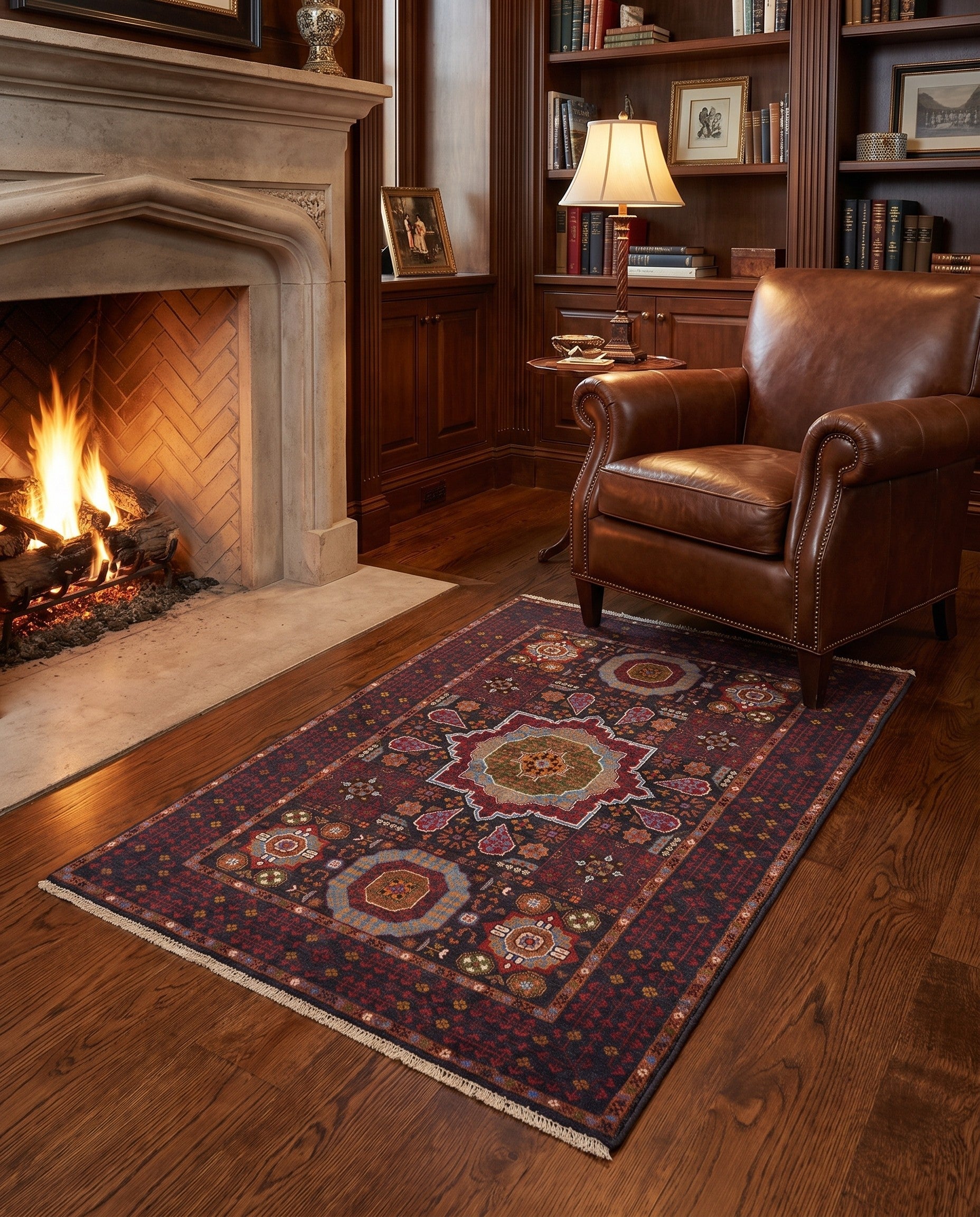 3' 3 x 4' 11 Hand Knotted Mamluk Ziegler Rug