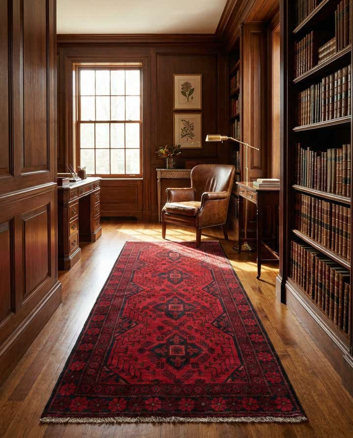 2' 8 x 6' 5 Hand Knotted Khal Mohammadi Wool Runner Rug