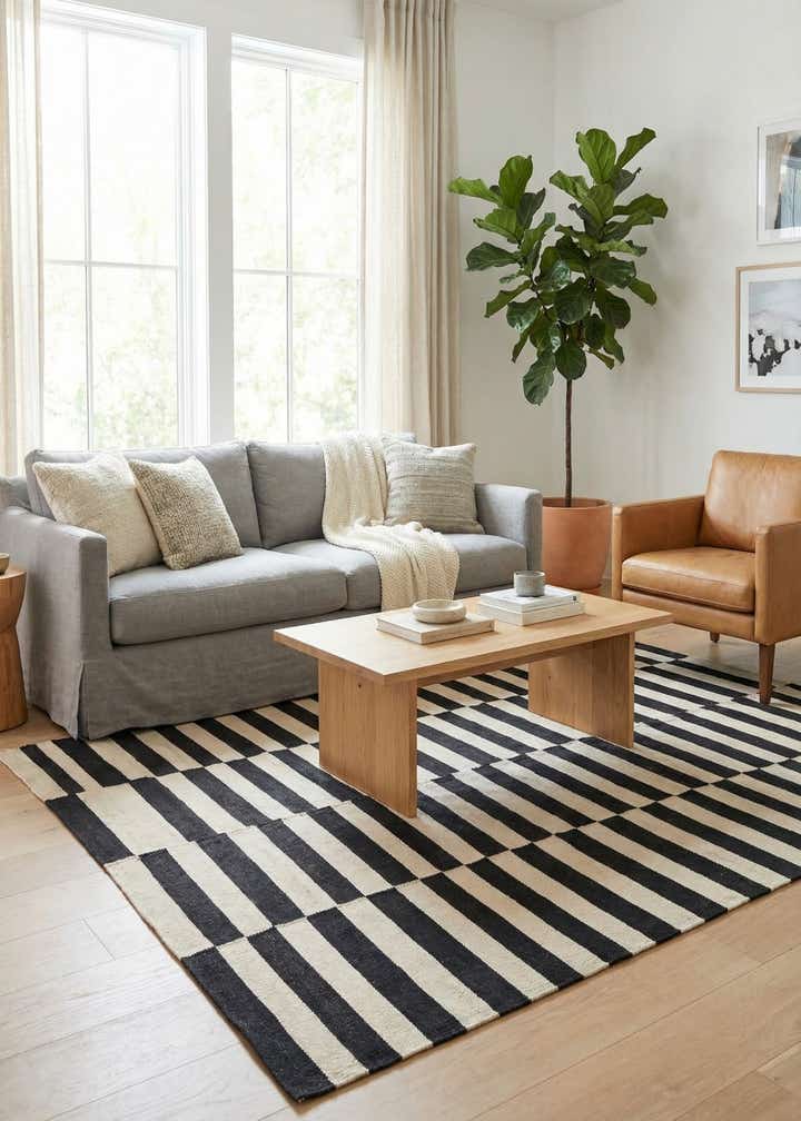 5' 10 x 7' 10 Hand Woven Kilim Modern Wool Rug