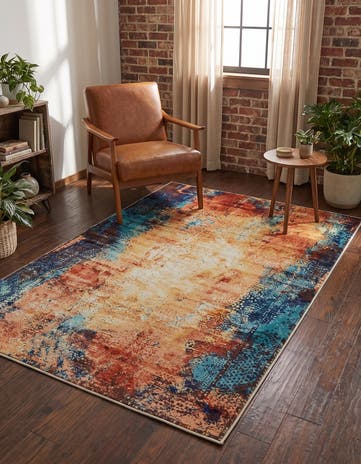 Brick Red Ethereal Rug