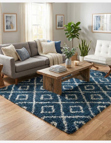 9' x 12' Trellis Shag Rug