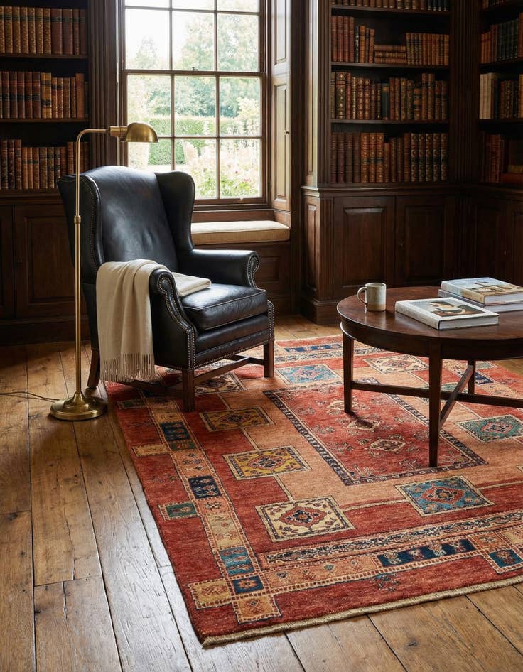 Detail image of 4' 11 x 6' 2 Luribaft Wool Rug