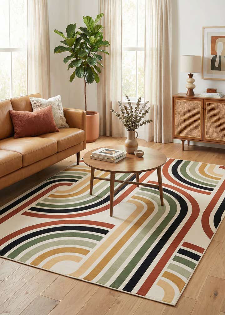 9' x 12' Easy-Clean Modern Indoor / Outdoor Rug
