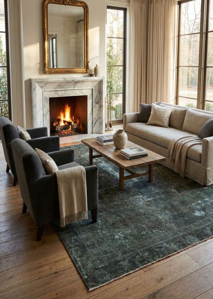 7' 1 x 10' 3 Hand Knotted Ultra Vintage Persian Wool Rug