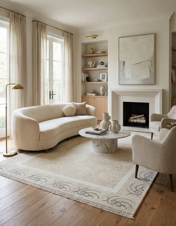 Detail image of 6' 6 x 9' 7  Hand Knotted Darya Wool Rug