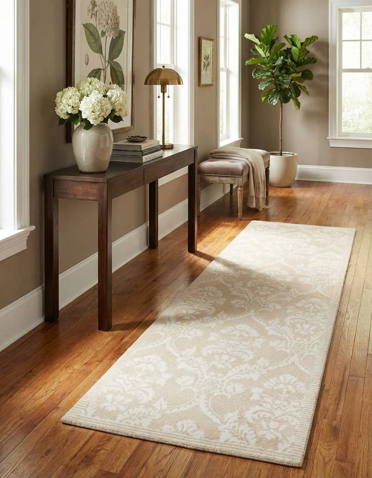 Detail image of  2' 10 x 10'  Hand Knotted Darya Wool Runner Rug