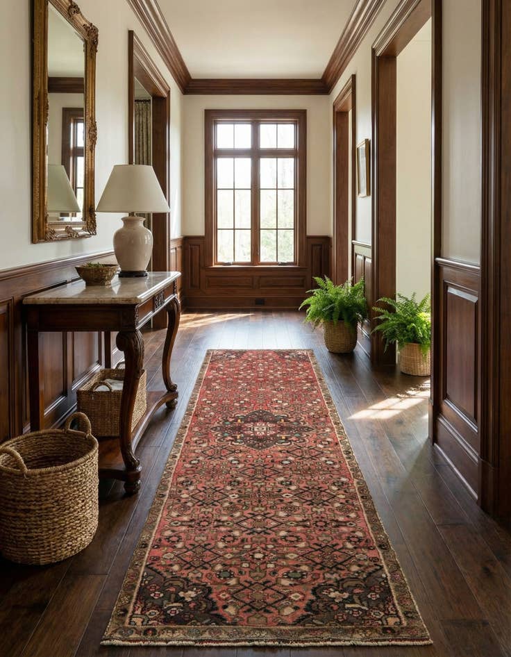 Detail image of 3' 2 x 9' 7  Hand Knotted Ultra Vintage Persian Wool Runner Rug